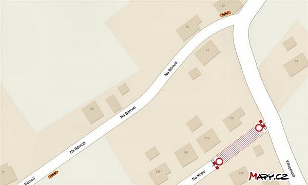Mapka - zamknięcie ruchu drogowego na ulicy Na Kopci, fot. mat.pras