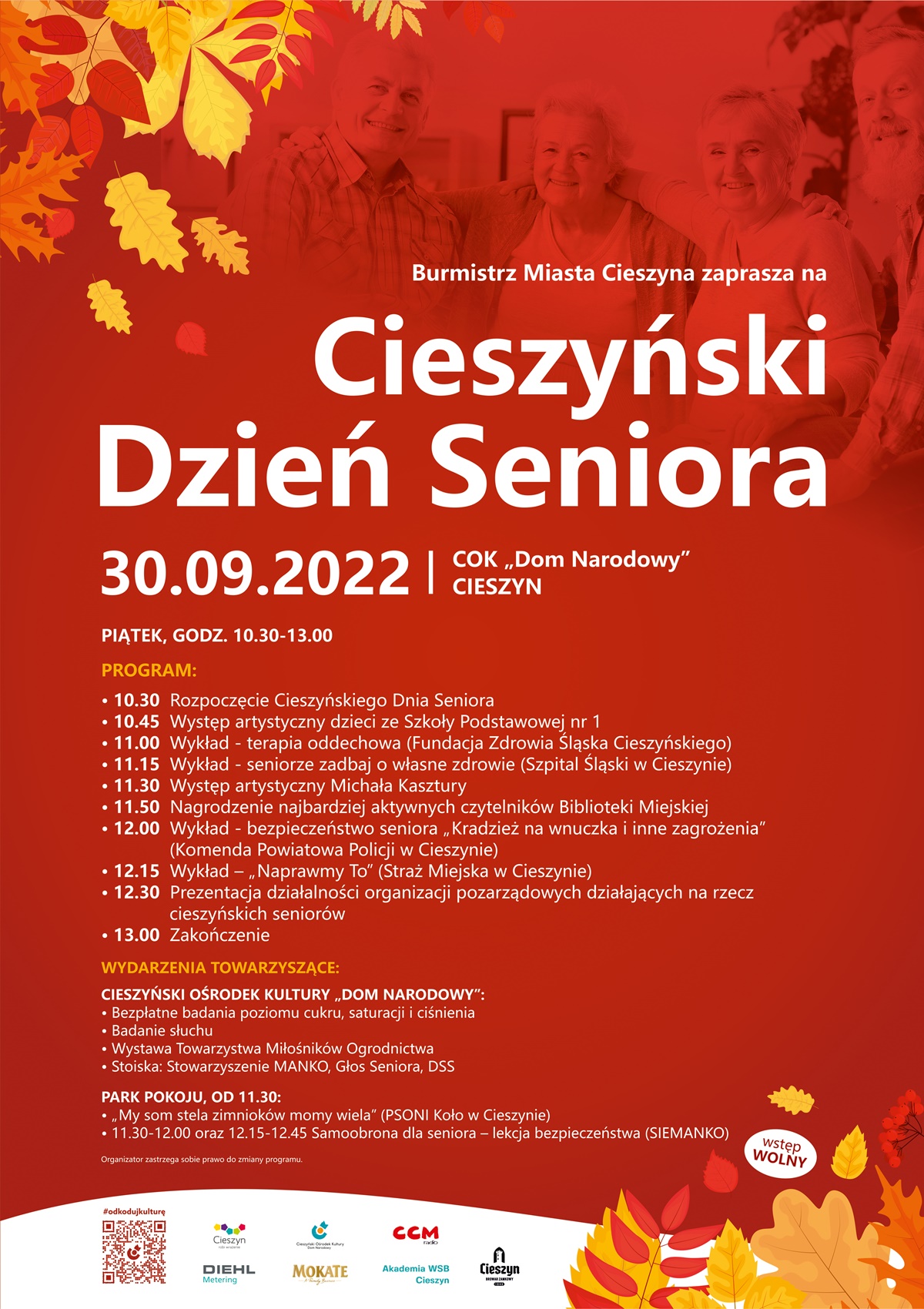 Cieszyński dzień Seniora, plakat promujący wydarzenie