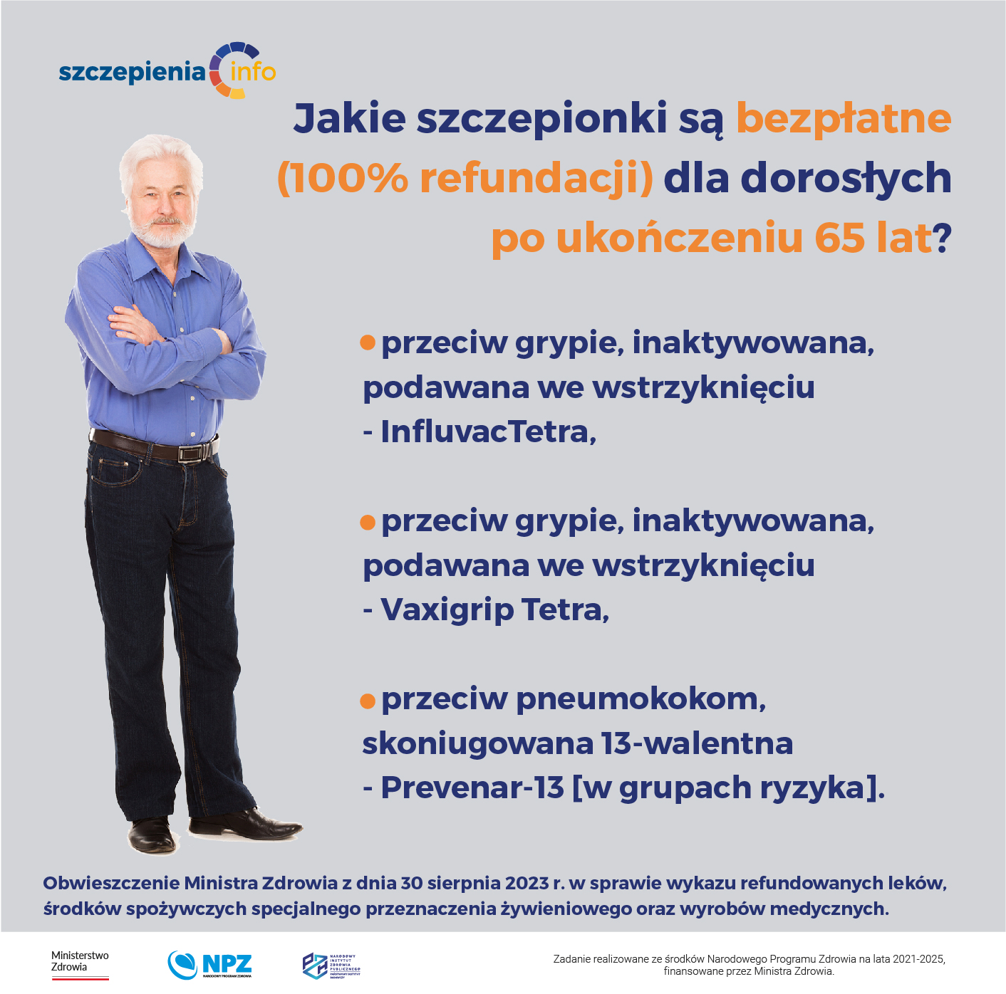 plakat informujący o szczepieniach