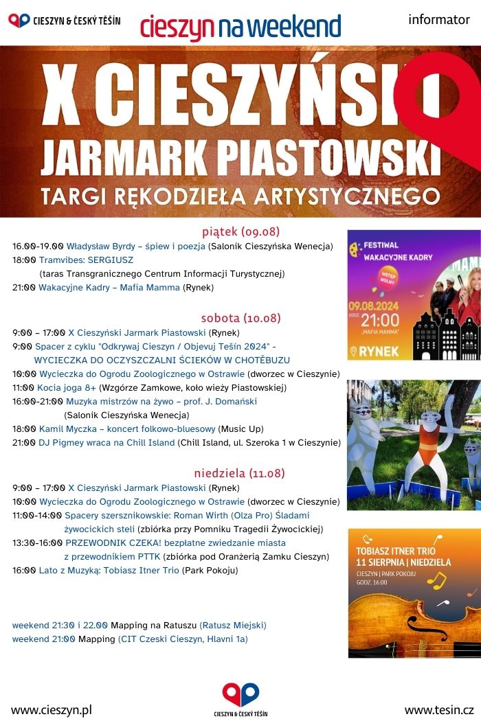 Rozpiska weekendowa (mat. UM Cieszyn)