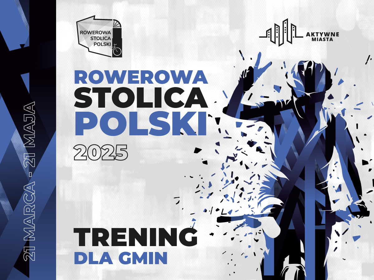 Plakat informujący o Pucharze Rowerowej Stolicy Polski 2025