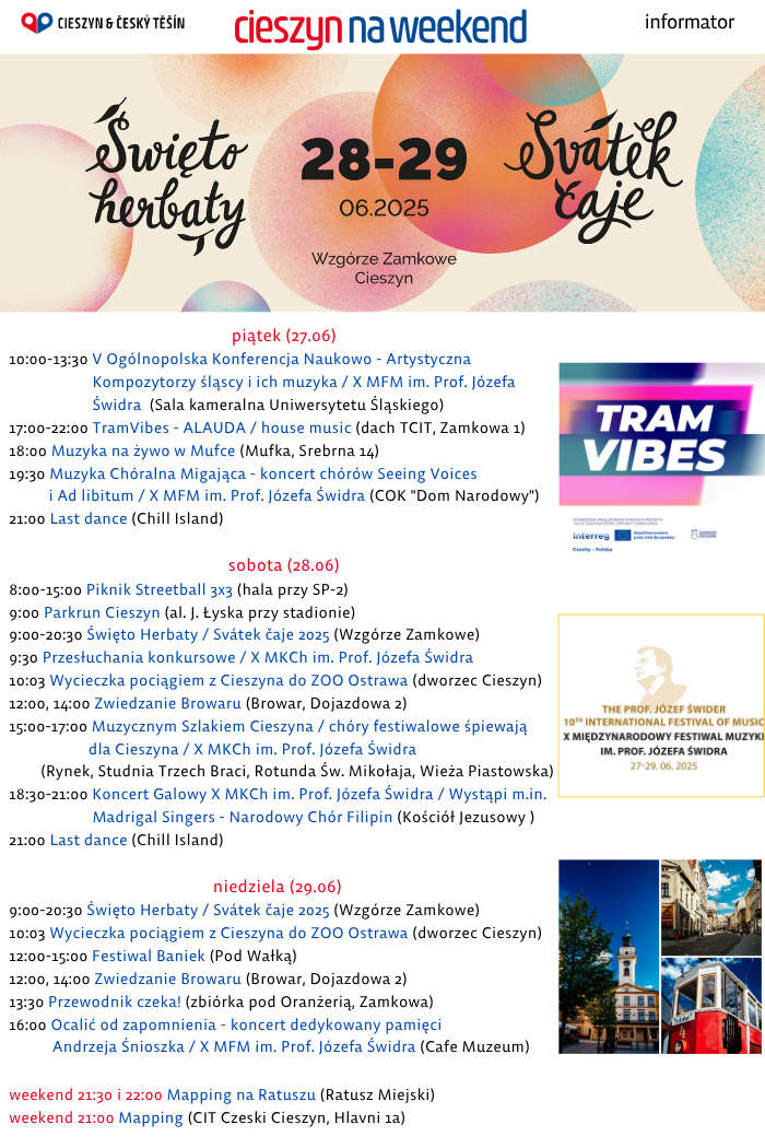 rozpiska weekendowa (mat. UM Cieszyn)