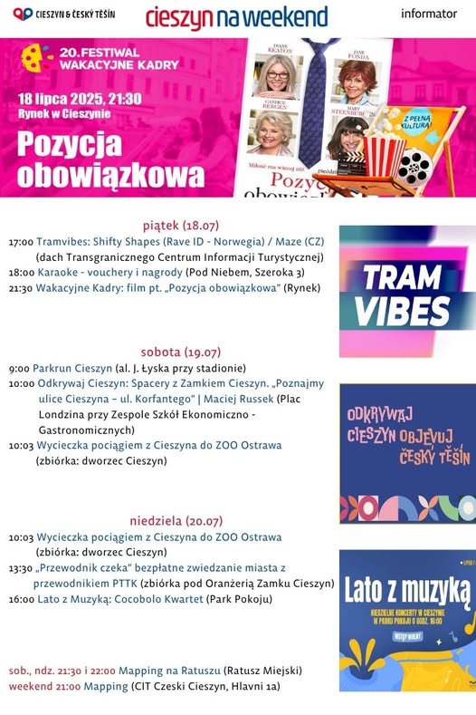 rozpiska weekendowa (mat. UM Cieszyn)