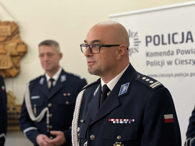 Nowy szef cieszyńskich policjantów - inspektor Dariusz Zajda