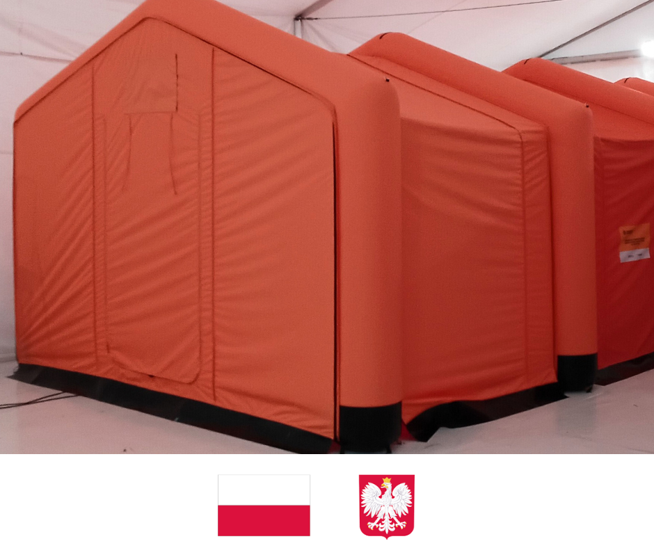 Zakupiony namiot pneumatyczny (fot. UM Cieszyn)