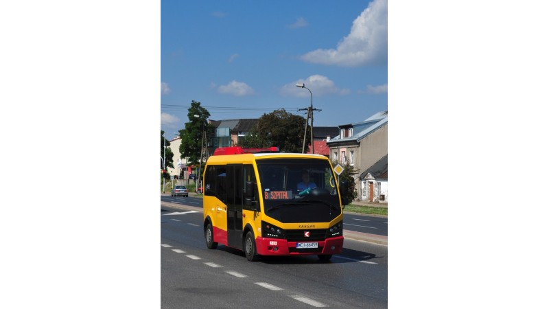 Autobus marki Karsan wykorzystywany podczas testów linii śródmiejskiej w 2021 roku, fot. ZGK