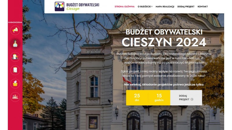 Strona internetowa Budżetu Obywatelskiego Cieszyna (mat. UM)