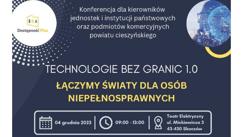 plakat konferencji - Technologie bez granic (mat. UM)