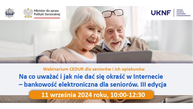 Mężczyzna i kobieta w wieku senioralnym korzystający z laptopa fot. mat.pras