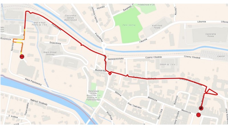 Trasa rajdu 49. VIVA PARK Cieszyńska Barbórka