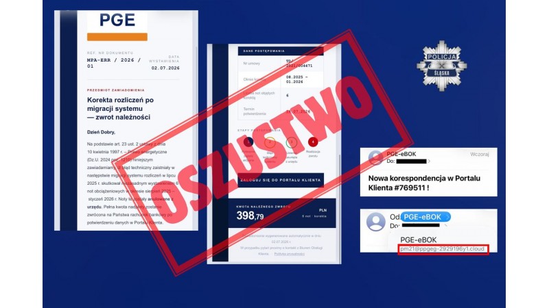 informacja o oszustwie fot. KPP Cieszyn