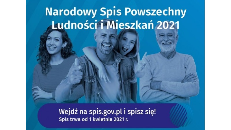 Na zdjęciu informacje dot.  Narodowego Spisu Powszechnego Ludności i Mieszkań 2021